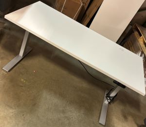 White 30X60 Height Adjustable Desk